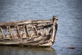 Abandoned wooden boat Royalty Free Stock Photo