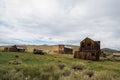 Abandoned wooden buildings in Old West ghost town Bodie, California