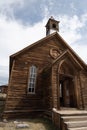 Abandoned wooden church in Old West ghost town Bodie, California Royalty Free Stock Photo