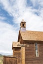 Abandoned wooden church in Old West ghost town Bodie, California Royalty Free Stock Photo