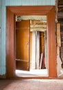 Abandoned wooden house interior Royalty Free Stock Photo