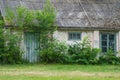 Abandoned wooden house in the village