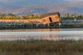 Abandoned wooden shack by the sea