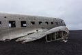 The abandoned wreck of a US military plane on Solheimasandur beach, Iceland