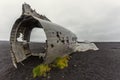 The abandoned wreck of a US military plane on Solheimasandur beach, Iceland