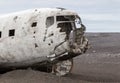 The abandoned wreck of a US military plane on Southern Iceland