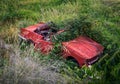 Abandoned wrecked car