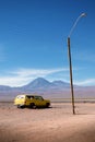 Abandoned wrecked car in Atacama Desert, Chile-Bolivia