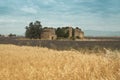 Abandonned mas house on Valensole plateau Royalty Free Stock Photo