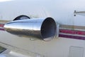 Turboprop exaust tube in chrome Royalty Free Stock Photo