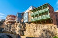 Abanotubani district with wooden carved balconies in the Old Town of Tbilisi