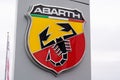 Abarth sign logo Fiat car dealerships store automobile shop signage Royalty Free Stock Photo