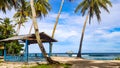 Abasi Beach in Manokwari, West Papua. Royalty Free Stock Photo