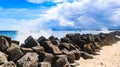 Abasi Beach in Manokwari, West Papua. Royalty Free Stock Photo