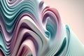 Abastract pastel colors waves background. 3D resolution. Royalty Free Stock Photo