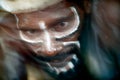 Abastract Portrait of the Asmat warrior