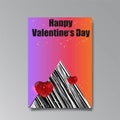 Abastract Valentine\'s Day page desing for web and print with heart and stars