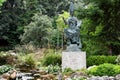 Abat Oliba, bronze monument in Monserrat