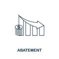 Abatement icon outline style. Thin line creative Abatement icon for logo, graphic design and more