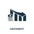 Abatement vector icon symbol. Creative sign from investment icons collection. Filled flat Abatement icon for computer and mobile