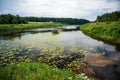 The Abava River flows into the Venta River, Latvia Royalty Free Stock Photo