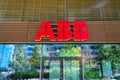 ABB company logo on headquarters building