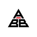 ABB triangle letter logo design with triangle shape. ABB triangle logo design monogram. ABB triangle vector logo template with red Royalty Free Stock Photo