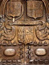 A very beautiful elaborate carved wooden door.