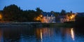 Abbey of Brittany France at nightfal