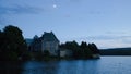 Abbey of Brittany France at nightfal