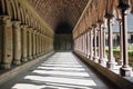 Abbey corridor in Mont St. Michel Royalty Free Stock Photo