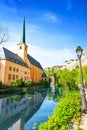 Abbey de Neumunster on Alzette river, Luxembourg Royalty Free Stock Photo