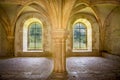 Abbey of Fontenay, Burgundy, France. Interior of famous Cistercian Abbey of Fontenay, a UNESCO World Heritage Site since 1981 Royalty Free Stock Photo