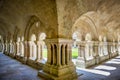 Abbey of Fontenay, Burgundy, France. Interior of famous Cistercian Abbey of Fontenay, a UNESCO World Heritage Site since 1981 Royalty Free Stock Photo