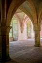 Abbey of Fontenay, Burgundy, France. Interior of famous Cistercian Abbey of Fontenay, a UNESCO World Heritage Site since 1981 Royalty Free Stock Photo