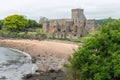 Abbey at Inchcolm Island in Scottish Firth of Forth Royalty Free Stock Photo