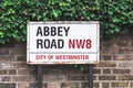 Abbey Road name sign, London