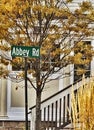 Abbey Road Street Sighn in Brunswick Maine Royalty Free Stock Photo