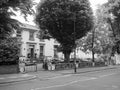 Abbey Road studios in London black and white