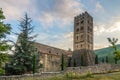 Abbey Saint Michel de Cuxa near village Codalet - France Royalty Free Stock Photo