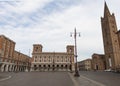 ForlÃÂ¬, Piazza Saffi with the Abbey of San Mercuriale, the very symbol of the city.