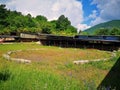 External panoramic at Ancient Abbey of St.Vincenzo Volturno, Rocchetta a Volturno, Castel San Vincenzo, Isernia, Italy