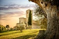 Abbey of Sant`Antimo in Montalcino. Tuscany, Italy Royalty Free Stock Photo