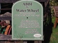 Abbi the Water Wheel sign in Tintern