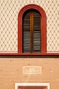 Abbiate varese italy abstract in the church and venetian blind