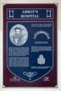 Abbots Hospital Plaque in Guildford, Surrey
