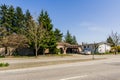 ABBOTSFORD, CANADA - April 09, 2020: Modern town with empty streets and no people