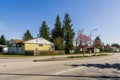 ABBOTSFORD, CANADA - April 09, 2020: Modern town with empty streets and no people