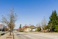 ABBOTSFORD, CANADA - April 09, 2020: Modern town with empty streets and no people