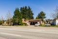 ABBOTSFORD, CANADA - April 09, 2020: Modern town with empty streets and no people